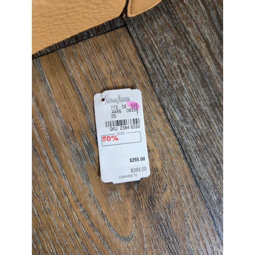 Michael Kors Fulton Shoulder Bag Pebbled Leather Tan Gold Hardware Tote - Picture 8 of 9